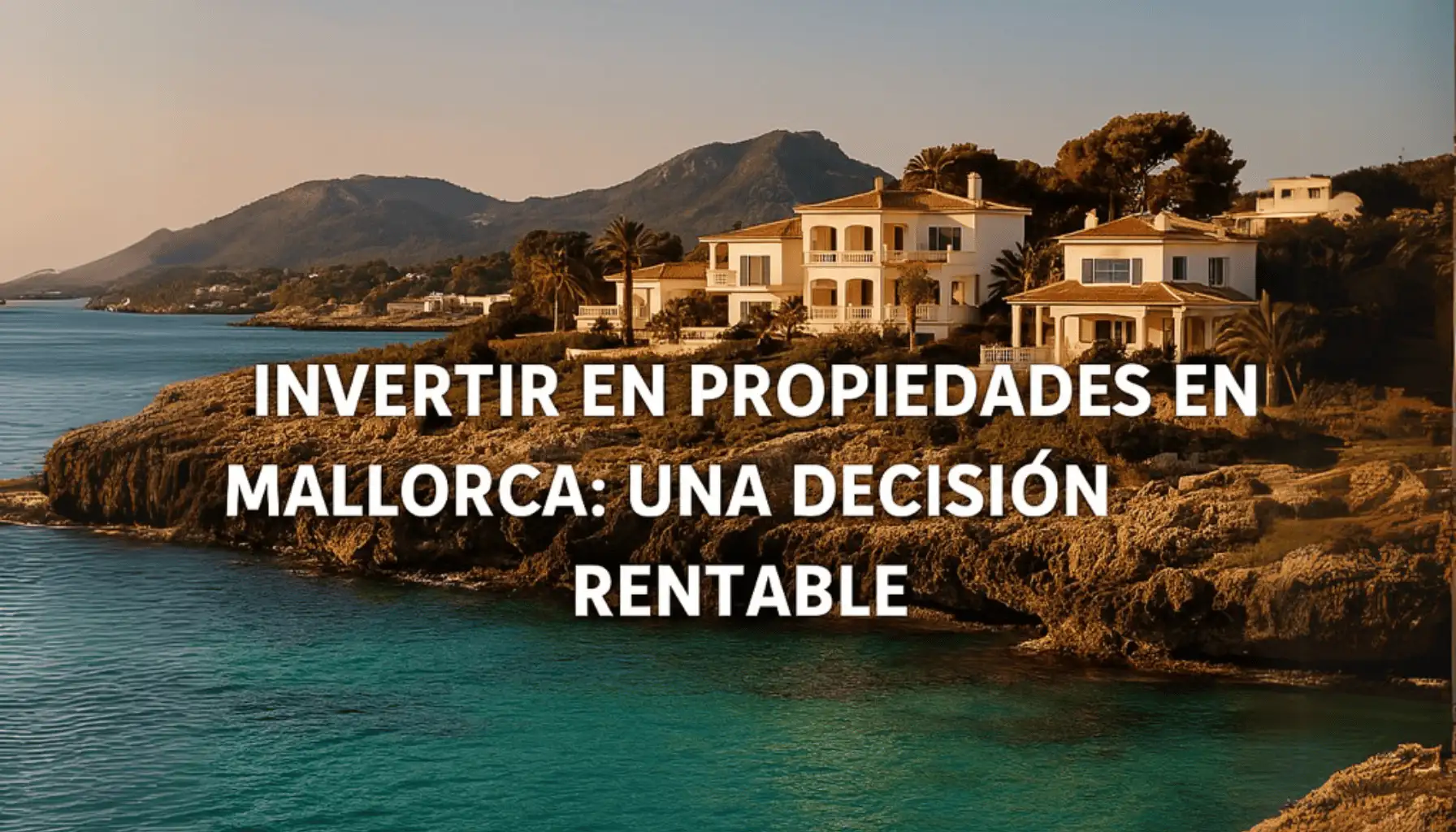 ista aérea de propiedades de lujo frente al mar en Mallorca